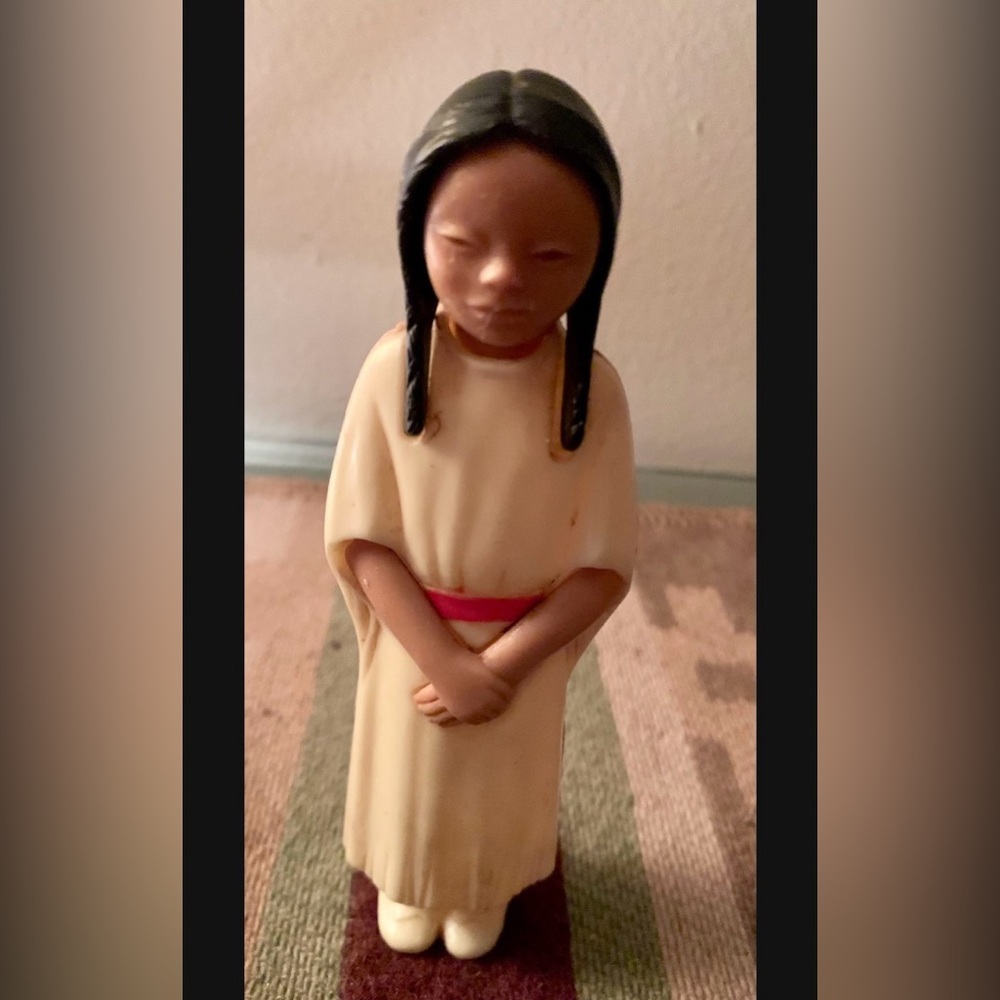 Vintage 1950s St. Labre Indian School Maiden Celluloid Native American Doll